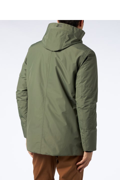 Homeware MC2 Saint Barth Man Hooded Military Green Voyager Parka Jacket