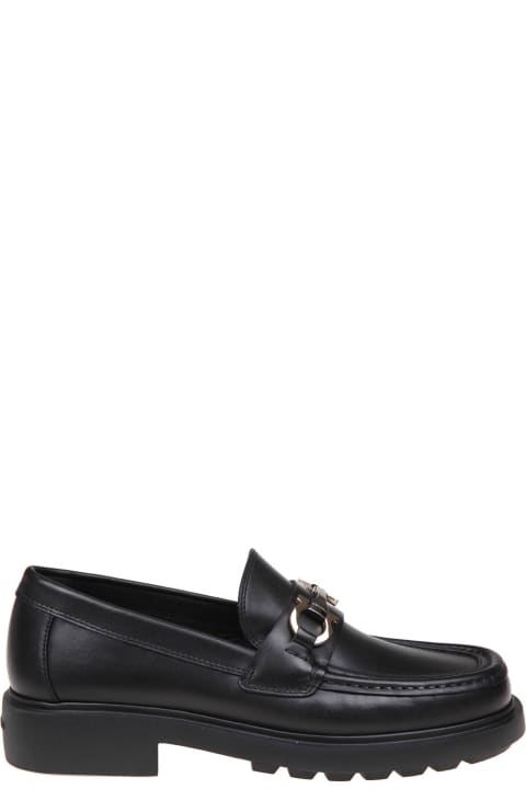 Ferragamo Flat Shoes for Women Ferragamo Duglas Leather Loafers With Gancini Buckle