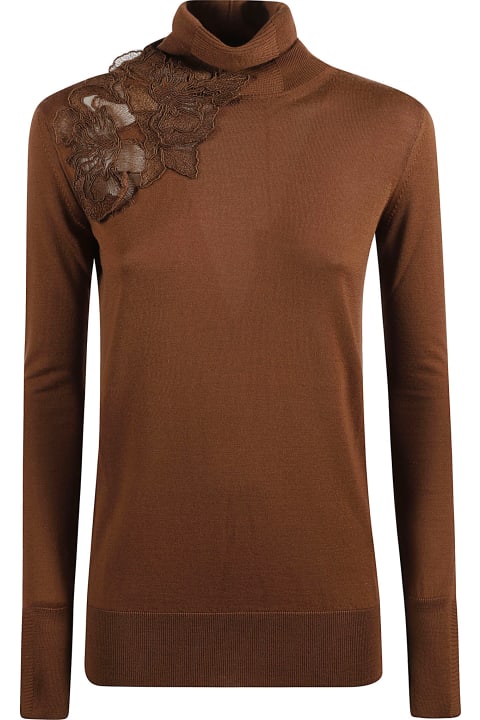 Ermanno Scervino سترات لـ السيدات Ermanno Scervino Laced Turtleneck Sweater