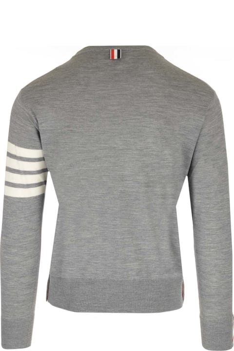 Thom Browne for Men Thom Browne Grey Merino Wool Sweater