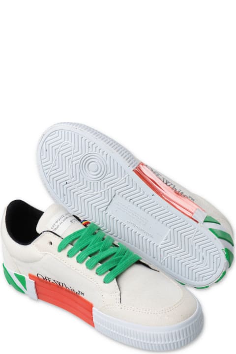 Shoes for Boys Off-White Off White Sneakers Bianche In Tela Di Cotone Bambino
