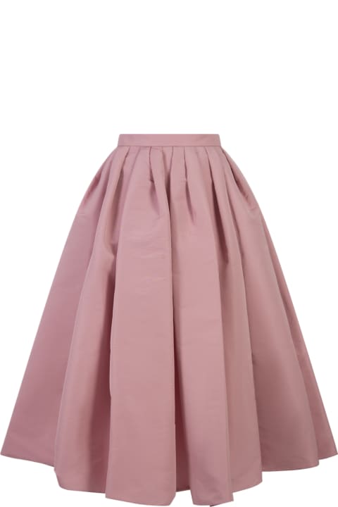 ウィメンズ新着アイテム Alexander McQueen Light Pink Curled Midi Skirt