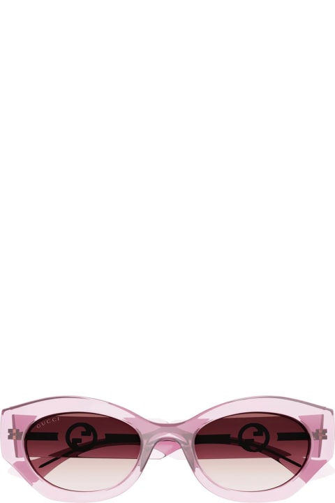 Gucci Eyewear Eyewear for Women Gucci Eyewear Gg1553s Linea Gucci Lido 003 Pink Pink Red Sunglasses