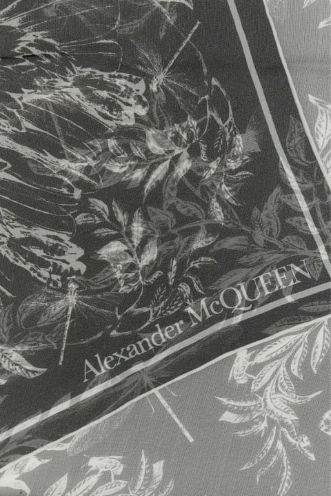 Alexander McQueen Scarves & Wraps for Men Alexander McQueen Printed Silk Foulard