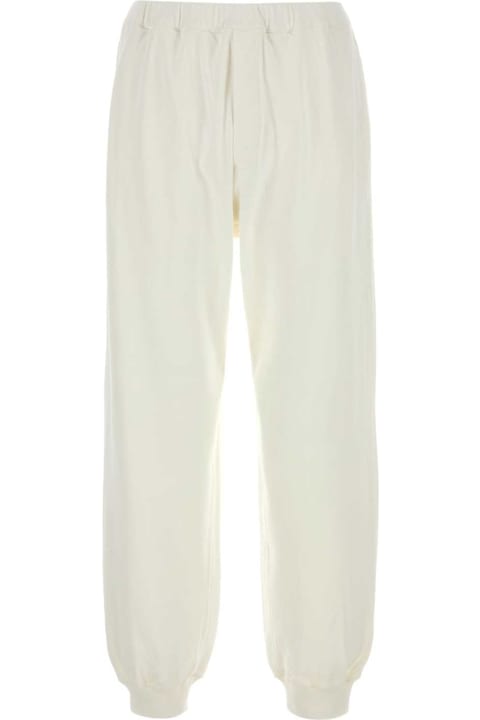 The Row Men The Row White Cotton Avo Joggers