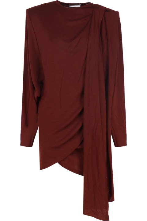 Saint Laurent Clothing for Women Saint Laurent Draped Asymmetric Dress