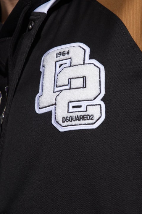 Dsquared2 Coats & Jackets for Men Dsquared2 Logo Patch Panelled Varsity Coat Dsquared2