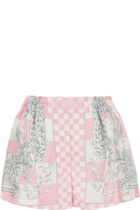 Versace Sale for Women Versace Printed Twill Shorts