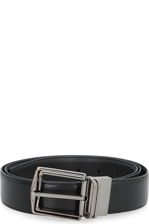 Belts Sale for Men Zegna Reversible Leather Belt