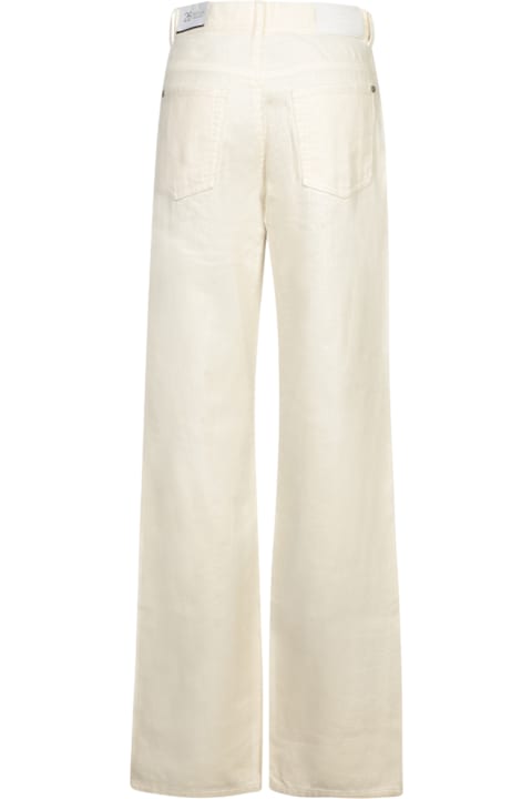 7 For All Mankind Pants & Shorts for Women 7 For All Mankind Tess White Corduroy Trousers