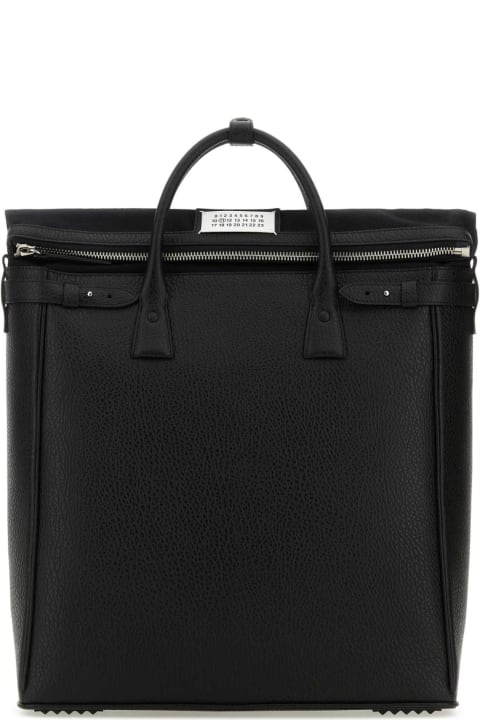 Bags Sale for Men Maison Margiela Black Leather 5a Handbag