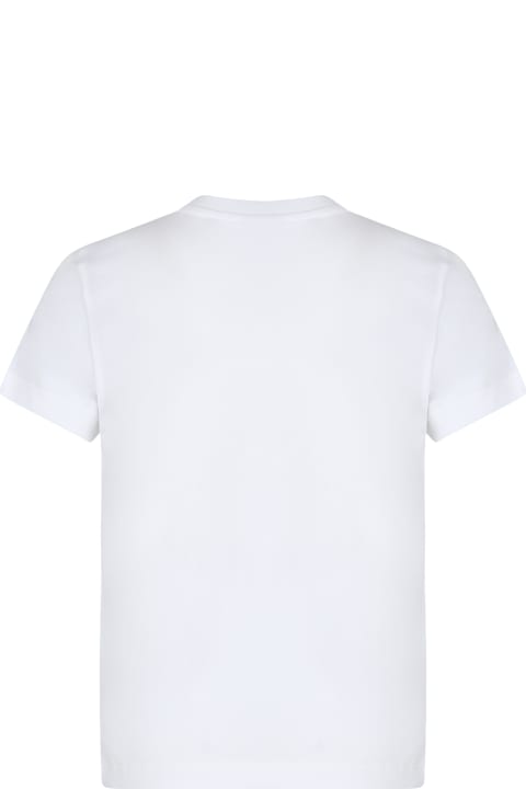 Moschino for Kids Moschino White T-shirt For Kids With Logo