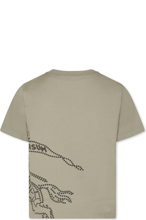 Burberry for Kids Burberry Green T-shirt For Boy With Equestrian Knigh