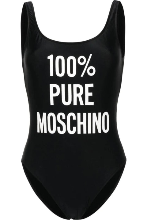 Logo Printed One-piece Swimming Suit