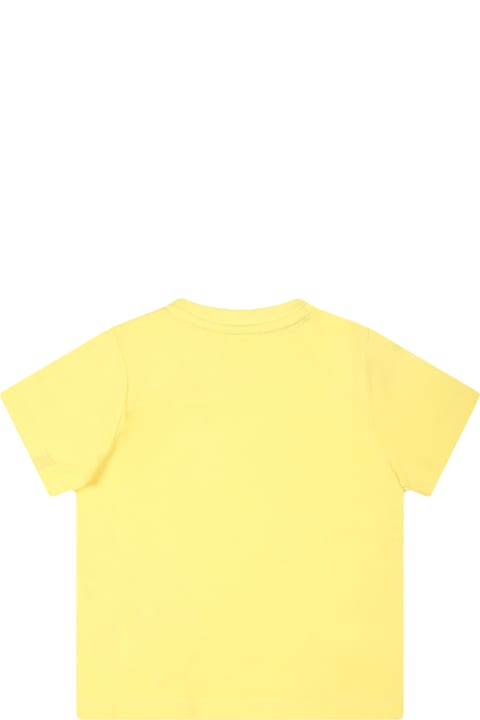 Fashion for Baby Boys Hugo Boss Yellow T-hirt For Baby Boy With Logo