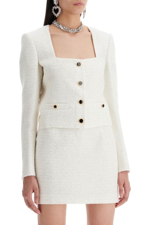 Homeware Alessandra Rich Tweed Jacket With Sequins Embell