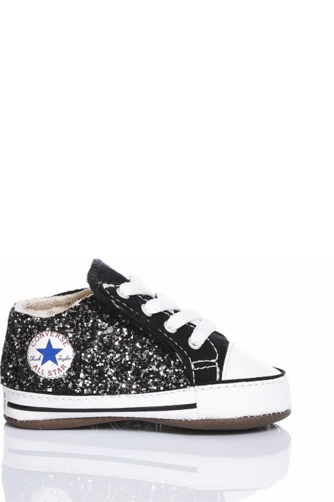 Shoes for Girls Mimanera Converse Infant Glitter Black Customized Mimanera