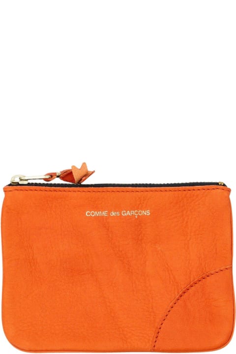 Fashion for Men Comme des Garçons Wallet Logo Printed Zip-up Wallet