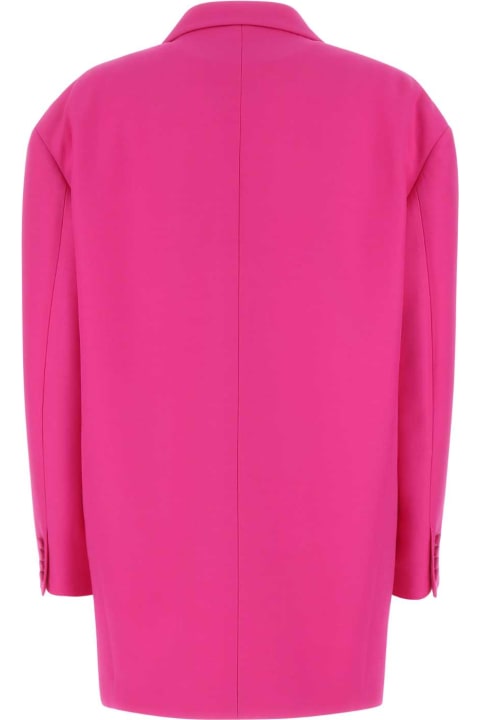 Valentino Garavani for Women Valentino Garavani Pink Pp Wool Blend Oversize Blazer