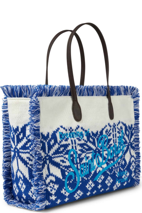 Homeware MC2 Saint Barth Vanity Wooly Shoulder Bag With Nordic Pattern