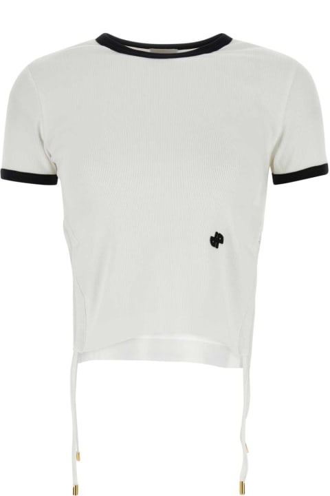 Patou Topwear for Women Patou White Stretch Cotton T-shirt