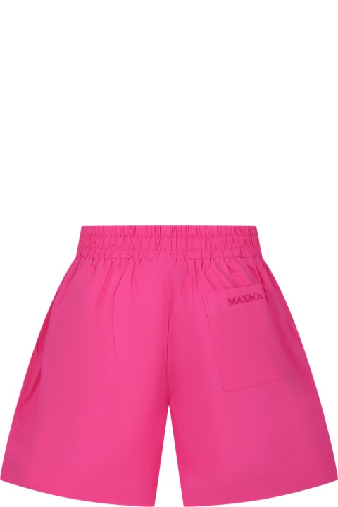 Bottoms for Girls Max&Co. Fuchsia Shorts For Girl With Logo