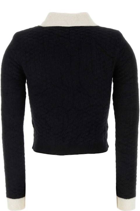 self-portrait Sweaters for Women self-portrait Black Nylon Blend Cardigan