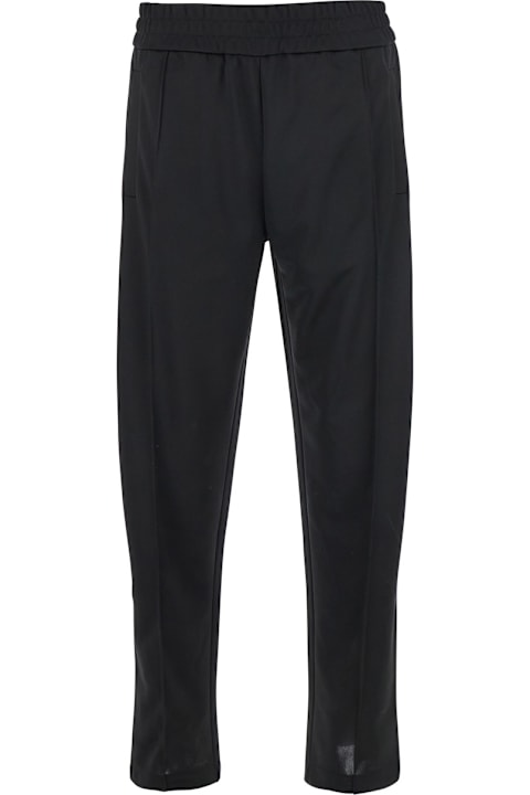 Palm Angels Pants for Men Palm Angels Black Pants With Lettering Logo Printed On The Back In Tech Fabric Man