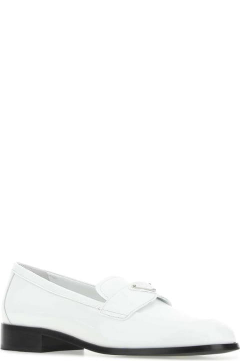 Sale for Women Prada White Leather Loafers