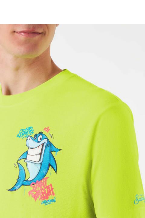MC2 Saint Barth Clothing for Men MC2 Saint Barth Man T-shirt With Shark Print | Crypto Puppets® Special Edition