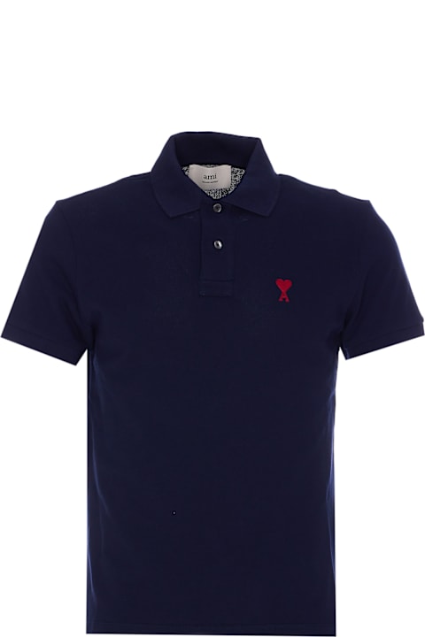 Ami Alexandre Mattiussi ملابس علوية لـ السيدات Ami Alexandre Mattiussi Classic Ami De Coeur Polo