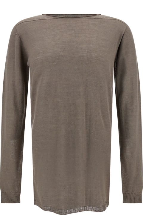 Rick Owens for Men Rick Owens Long-sleeve Top With Boat Neckline In Wool