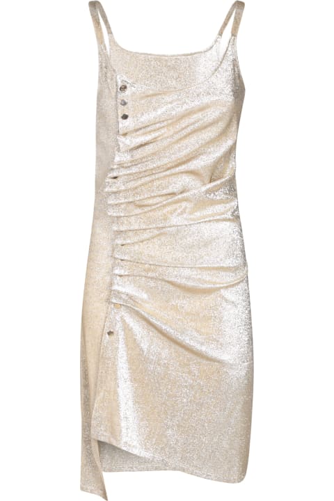 Fashion for Women Paco Rabanne Paco Rabanne Gold Lurex Jersey Mini Dress
