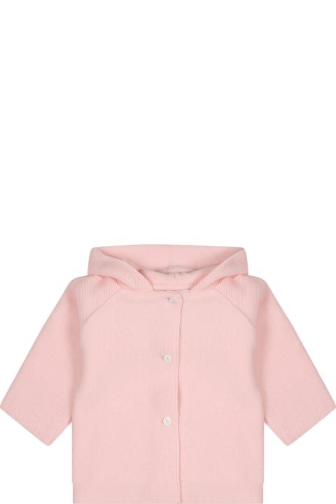 Topwear for Baby Girls Little Bear Pink Coat For Baby Girl
