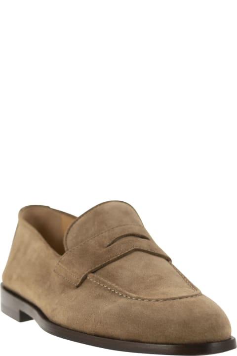 Loafers & Boat Shoes for Men Brunello Cucinelli 'flex' Suede Loafers