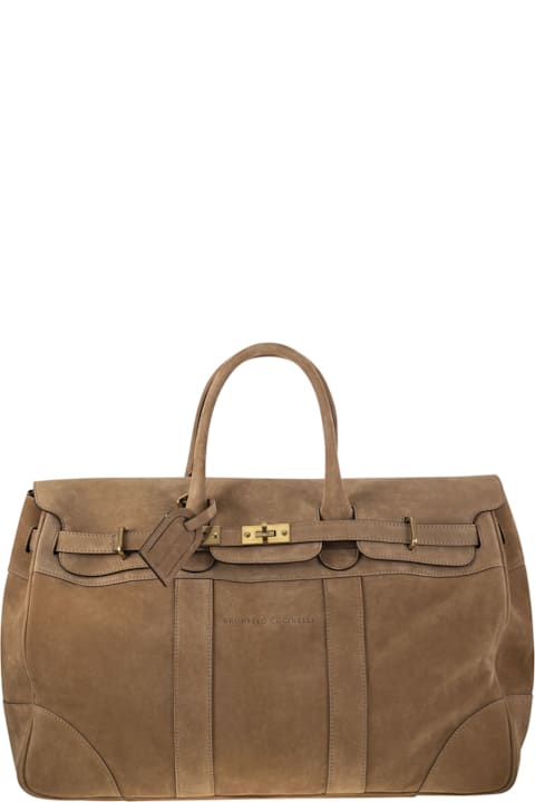 Brunello Cucinelli Bags for Men Brunello Cucinelli Country Bag In Inverted Calfskin