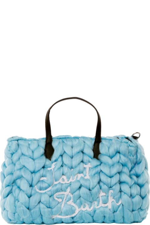 Luggage for Women MC2 Saint Barth Light Blue Jumbo Tricot Vivian Handbag