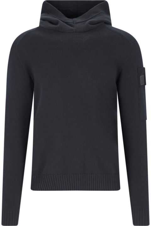 メンズ C.P. Companyのニットウェア C.P. Company Black Virgin Wool Blend Sweatshirt