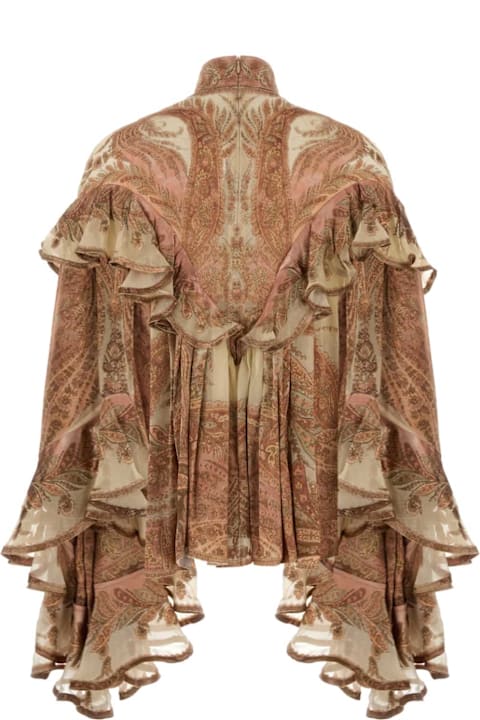 Zimmermann for Kids Zimmermann Printed Satin Hypnotic Blouse