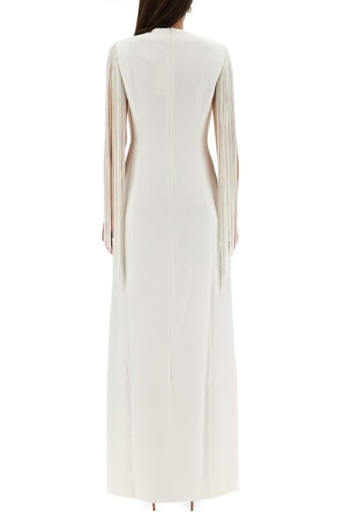 Homeware Max Mara Vneck Fringed Dress