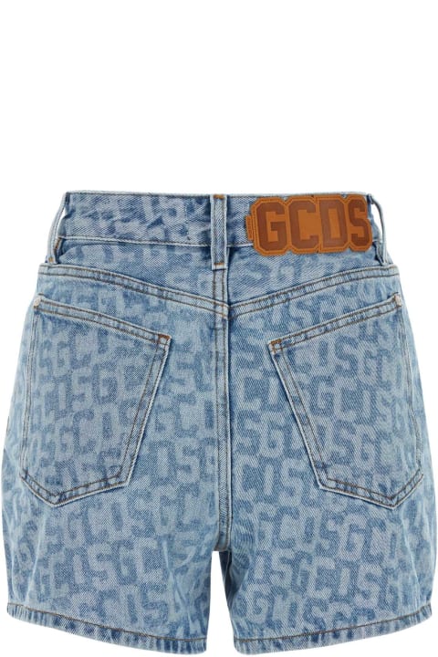 GCDS Pants & Shorts for Women GCDS Printed Denim Shorts