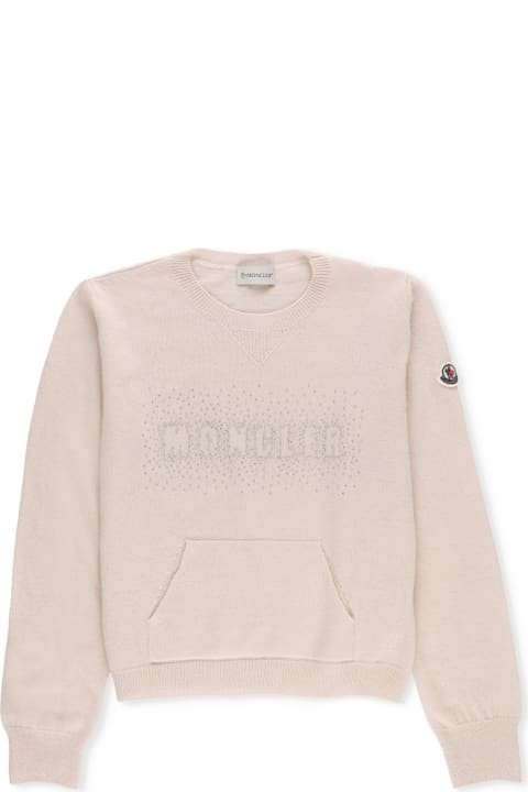 Moncler Sweaters & Sweatshirts for Boys Moncler Wool Sweater With Logo