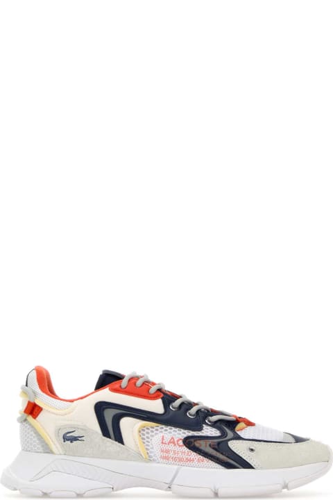 Lacoste أحذية لـ القسم الرجالي Lacoste Multicolor Leather And Mesh L003 Neo Sneakers