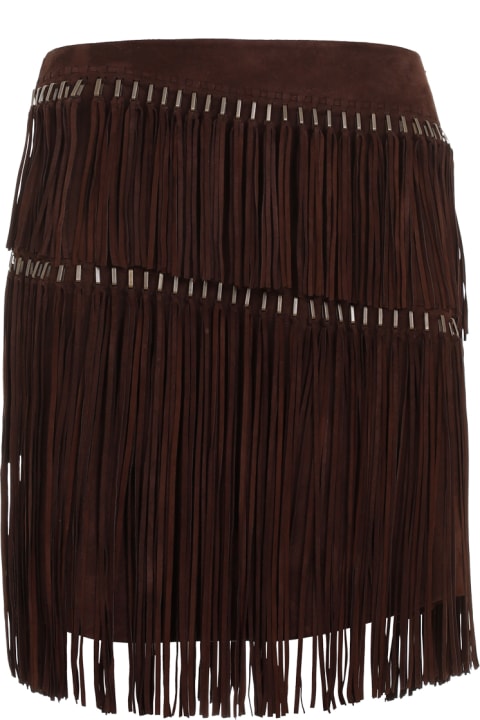 Ralph Lauren تنورات لـ السيدات Ralph Lauren Suede Skirt