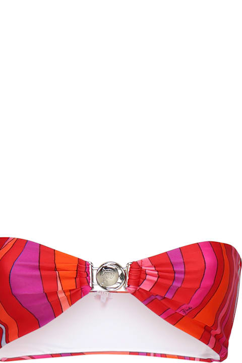 Pucci Swimwear for Women Pucci Marble Print Bandeau Bikini Top