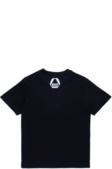 Diesel T-Shirts & Polo Shirts for Boys Diesel Tunni Logo-printed Crewneck T-shirt