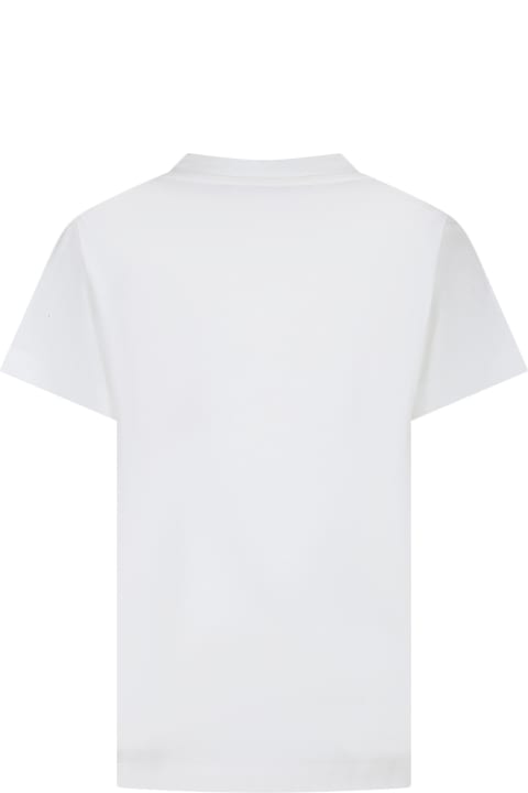 Missoni Kids T-Shirts & Polo Shirts for Girls Missoni Kids Ivory T-shirt For Girl With Logo