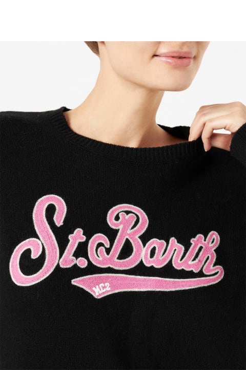 MC2 Saint Barth Clothing for Women MC2 Saint Barth Woman Sweater With Saint Barth Terry Logo