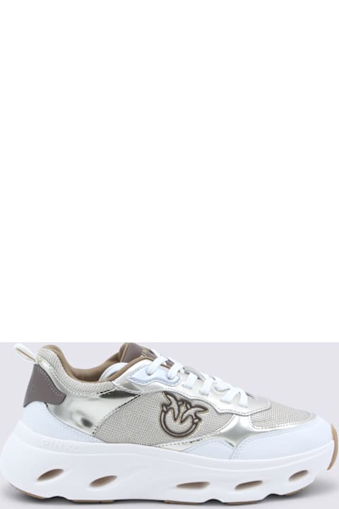 Pinko Platinum Leather Pink 09 Sneakers