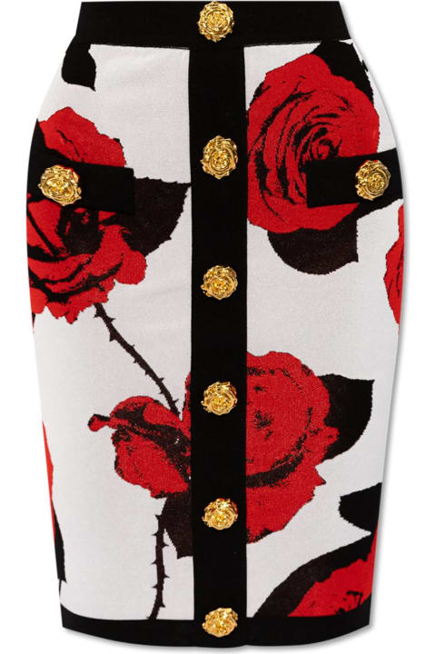 Clothing for Women Balmain Balmain Floral Skirt